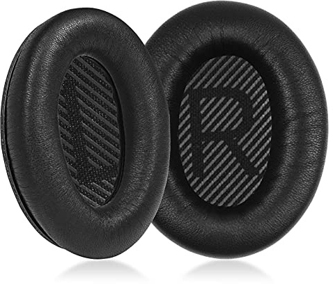 MOLGRIA Lambskin Ear Pads Cushion, Replacement Sheepskin Earpads for Bose Quiet Comfort QC 35 II QC35 QC35ii QC15 QC25 QC2 AE2 SoundLink SoundTrue Headphones(Black)