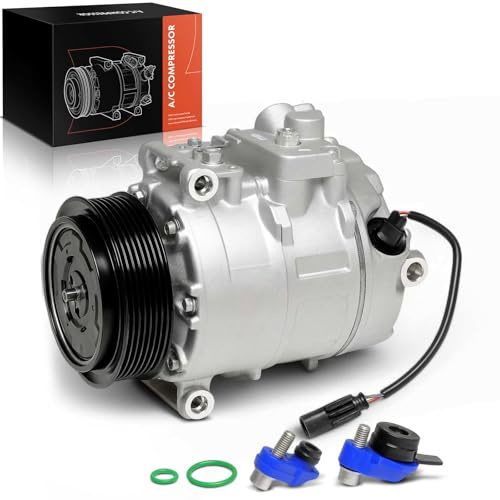 Frankberg Klimaanlagen Kompressor mit Kupplung Benzin Kompatibel mit 1er E82 E88 3er E90 E91 E93 E92 Z4 E89 Replace# 64526956719, Öl vorbereift
