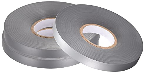 sourcing map 3 Stück Isolierband 10 mm Breite 26 m lang 0,26 mm dickes PVC Isolierband Grau