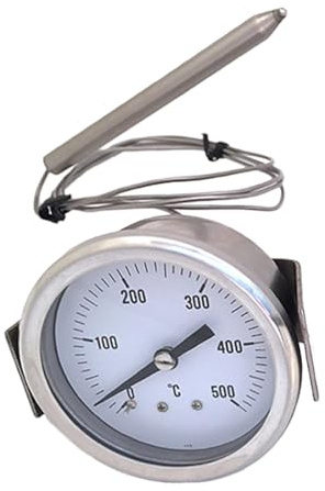 BBQ Thermometer Temperature Gauge 0-500°C Stainless Steel Grill Pizza Thermometer Barbecue Thermometer for Pizza Camping Cook