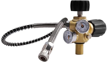 TUXING 4500 Psi DIN ventil dykadapter PCP paintball fyllning luftslang paintball dykstation för HPA tank/PCP lufttank med högtrycksmätare, M18 × 1,5
