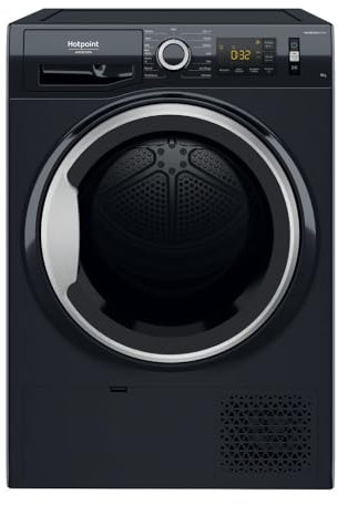 Hotpoint Asciugatrice nera a pompa di calore a libera installazione, 9 kg, NTS M11 93 BLACK IT
