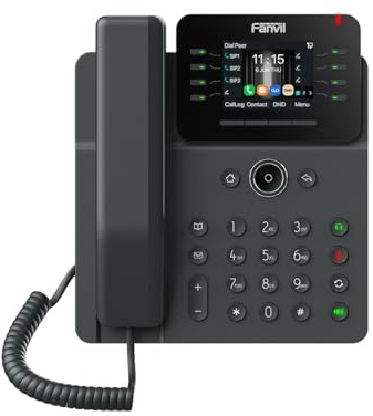 Fanvil V62W WiFi IP Telephone, 6 cm Colour Display, 21 Programmable Keys, 12 SIP Lines, PoE, Gigabit