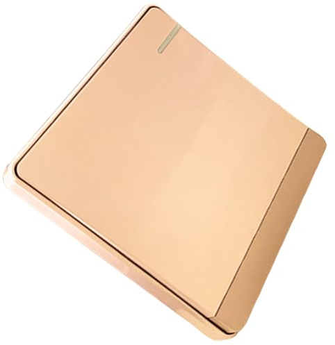 Luxshiny Botón de Salida 86 Tipo Oro Pulsador, Placa de Pared para Timbre, Control de Acceso Reinicio Automático para Puertas, Compatible Sistemas de Seguridad y Uso Industrial
