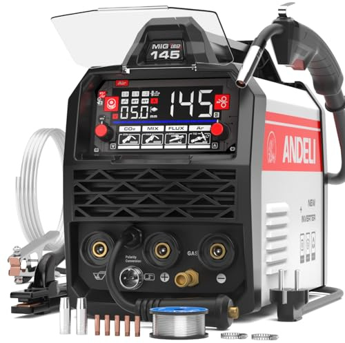 ANDELI 145A 4-i-1 Kompakt Svetsmaskin - MIG med gas & fylld tråd, 230V IGBT