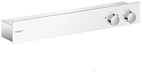 hansgrohe Duschthermostat ShowerTablet 350, Brausethermostat Aufputz, Weiß/Chrom
