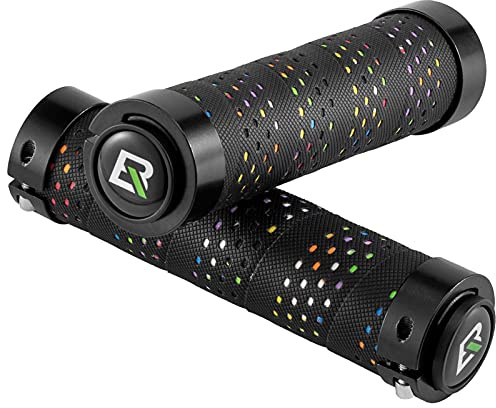 ROCKBROS Lenkergriffe Anti-Rutsch Fahrradgriffe Lock-On Design Fahrrad Griffe für MTB Rennrad E-Bike Schwarz/Rot/Blau/Bunt