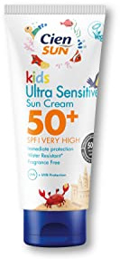 Cien Sun Sonnenschutz Sensitiv Sonnenlotion, LSF 50+ Sehr Hoch, ohne Duftstoffe, 150 ml