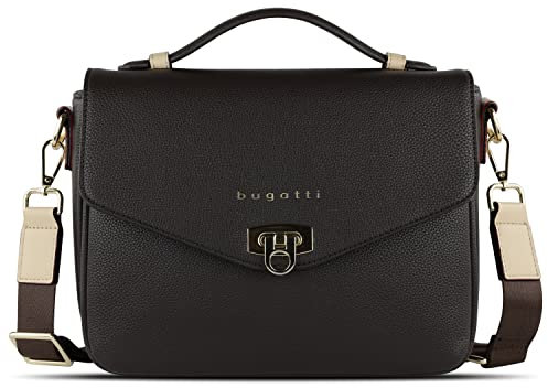 Bugatti Ella Classic Bag für Damen, Umhängetasche aus Kunstleder, Henkeltasche, braun
