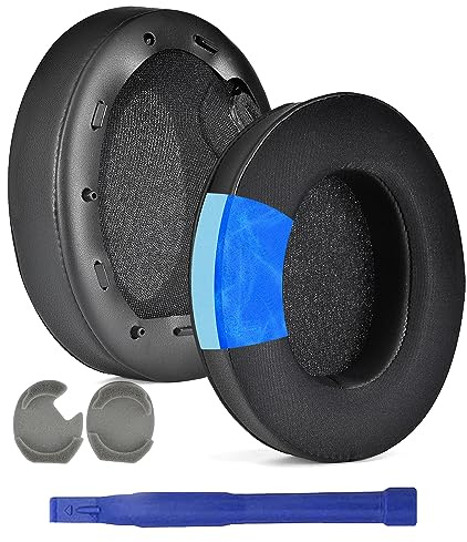 Adhiper XM4 Replacement Ear Pads for Sony WH-1000XM4 (WH1000XM4) Noise Canceling Headphones, Upgraded Cooling Gel Earpads Cushions with Noise Isolation Memory Foam & Softer Protein Leather (Black) | Upgraded Cooling gel & High-Density Memory Foam Earpads for Sony WH1000XM4, Without Affecting Sensor