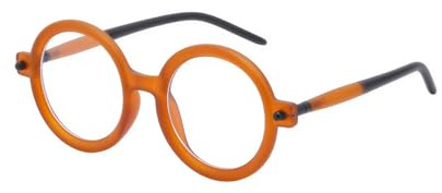 Blaulichtfilter Lesebrille für Damen & Herren, Runder Rahmen Retro Brillen | Lesebrillen Rund Großem Rahmen, Komfort Lesehilfe, Zweifarbige Brillenbügel