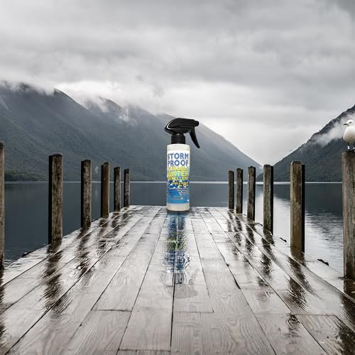 Stormsure Spray impermeabilizante definitivo, repelente al agua profesional para equipos al aire libre, ropa, calzado, transpirable, repele el agua, el aceite, las manchas, ideal para camping,