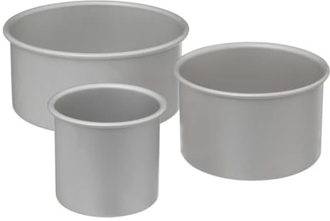 FIVE Simply Smart - Lot de 3 Moules à Gâteau Bord Haut 20cm Argent