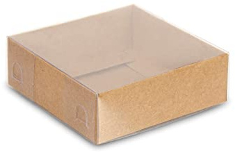 Kraft-Geschenkboxen 25er Pack, Geschenkboxen mit Deckel für Brautjungfer Vorschlag, Geburtstag, Weihnachtsgeschenke, Box für Hochzeit oder Baby Shower Favours (Kraft, 9x9x3 cm)