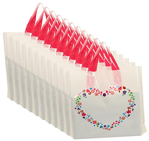 50 Stück Tragetasche Weihnachtstüte Mit Süßigkeiten Verpackungshalter Schüttgut Weihnachtsfeierbevorzugungstasche Säcke Verdicken Mittel Plastik Einkaufen