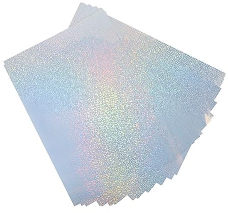 CORHAD 20blätter Teiliges Holografisches Selbstklebendes Vinyl Sticker Wasserdichte Dekorative Bastelfolie Für Glas Diy Aufkleber-kunst Vielseitig Anwendbar Geschenkidee Für Kreative Gest