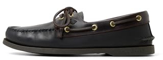 Sperry mäns autentiska original 2-ögons båtsko, Svart/Amaretto, 8.5 Wide