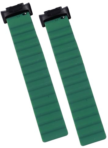 Fabater Ersatz-Uhrenarmbänder, Professionelle Uhrenarmbänder mit Magnetverschluss, Langlebiges Silikonarmband, 2 Stück, für Uhrenzubehör (OD Grün)