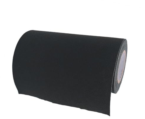 OFFSCH Ruban Adhésif pour Gazon Non Tissé 15 Cm X 10 M Simple Face Connecteur De Nivellement De Gazon Autocollant Noir Résistant Aux Intempéries