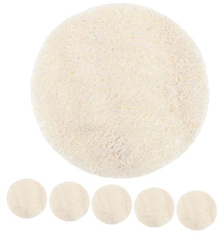 Ipetboom 6stücke Waschbare Loofah Gesichtspeeling Pads Rund Sanfte Peeling Reinigungstücher Für Tiefe Porenreinigung Make-up Entfernung Bad Spa-nutzung Für Glatte Reife Haut