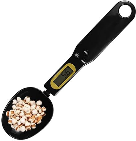 XUQEAYWD Bilancia da cucina digitale, bilancia da cucchiaio elettronica con divisione di 0,1 g e capacità di carico 500 g, piccola bilancia da cucchiaio per cucinare, cuocere e regolare cibo