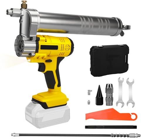 WingFly Batteridriven fettpress för Makita 18 V batteri – 10 000 PSI elektrisk fettpress, borstlös motor, 600 ml fettpatroner, fett från fordon och maskiner (utan batteri)