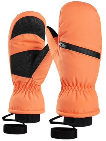 YANBOYI Ski-Fäustlinge für Damen und Herren, Winterhandschuhe, wasserabweisend, Skihandschuhe, warme Handschuhe, Snowboard-Fäustlinge, Touchscreens
