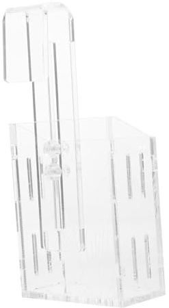Mikikit Pot Transparent pour Plantes Aquatiques en Acrylique Ouverture Oblique et Installation Facile pour Aquarium Suspendu Décoratif