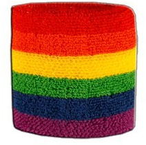 Flaggenfritze Schweiß- und Stirnbänder Regenbogen, für Erwachsene und Jugendliche, Sport/Fitness/Yoga, modisches Fan-Accessoire