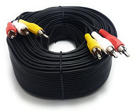 MainCore 25m Long 3 x Phono Male To 3 x Phono Male Cable Audio Composite Video RCA Lead (Available in 0.15m, 0.25m, 0.50m, 1m, 2m, 3m, 5m, 7m, 10m, 15m, 20m, 25m)