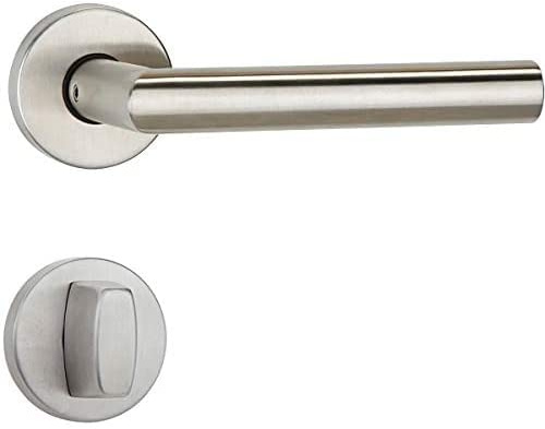 Hermat ZT-Rosettengarnitur Basic 02 | BB, PZ, WC | Türstärke: 38-43mm | Edelstahl matt (WC: Bad)