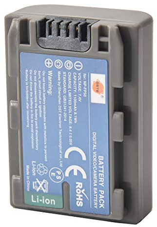 DSTE NP-FP50 Batterie Compatible pour Sony DCR-HC23 DCR-HC24 DCR-HC26 DCR-HC27 DCR-HC28 DCR-HC30 DCR-HC32 DCR-HC32