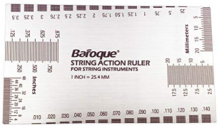 Doppelseitiges Multifunktions-Lineal für Gitarre, metrisch und imperial, Gitarrenbauer-Werkzeug für Elektro-, Akustik- und Bassgitarren