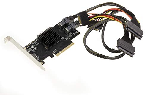 KALEA-INFORMATIQUE Scheda controller PCIe 3.1 8x per 2 unità SSD U.2 NVMe (U2 68Pin SFF-8639) con cavi e staffe a basso profilo