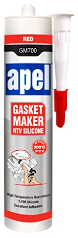Apel Hochtemperatur-RTV-Silikondichtungsmacher und Dichtstoff, 295 ml, rot, hitzebeständig von 104 °C bis 260 °C