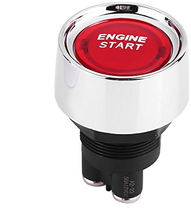 12V 24V 50A Automotor Startknopf Wasserdichter Fahrzeugstart Druckknopfschalter Z¨¹ndstarter(rot)