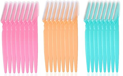 DDSHUN Eyebrow Razors Eyebrow Razors Shaper Trimmer Shaver Facial Hair Remover Exfoliating Dermaplaning Tool with Precision Cover Cosmetic Exfoliating Makeup for Women and Men - 24PCS