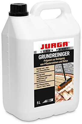 JURGA Grundreiniger 5L (≈50m²) Beton und Pflastersteinreiniger | Intensivreiniger, Gegen Ausblühungen, Gips, Zement, Gegen Ruß und Rostflecken