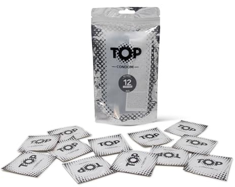 TOP Kondome 12 Stück Packung, XXL, natürlich und gefühlsecht, aus Latex, mit Reservoir, Durchmesser 53 mm, für Männer