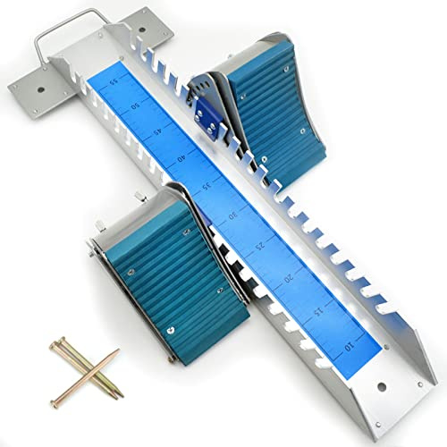DITOSH Startblöcke, multifunktional, 6 Winkel, verstellbar, Aluminium, Schienen- und Feld-Startblock zum Sprinten für Leichtathletik, Kunststoff-Landebahn, Cinderschiene, blau, 63,5 cm
