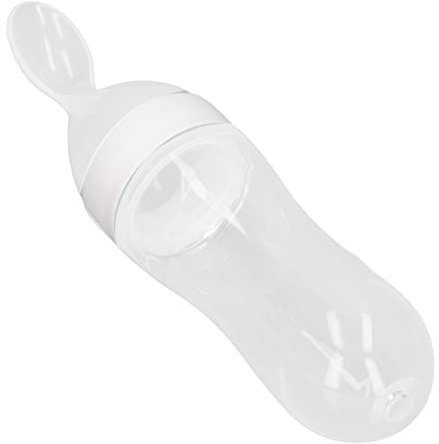 Cuchara para Comida para Bebés, Cuchara para Biberón Práctica y Práctica para Exteriores para Cocina en Casa (Blanco)