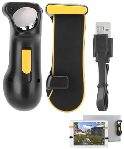 ASHATA Contrôleur de Jeu Mobile pour Tablettes, Tablette PC Prise de Vue en Continu Manette de Jeu à Quatre Doigts Poignée de Manette de Jeu Bouton de Visée, Protection Complète