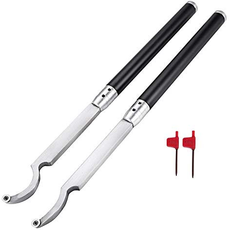 BomDog Cincel de Torno,Herramientas de Torneado de Madera para Torno, Herramientas con Punta de Carburo Herramientas de Torno de Carburo con Cortadores de Inserción Redondos,Cinceles de Torno Girato