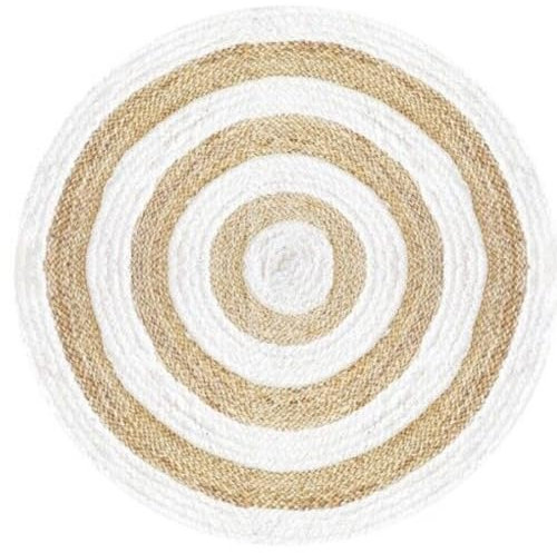 Jaipur Art And Craft Wendeteppich aus natürlicher Jute, geflochten, für Wohnzimmer, moderner, rustikaler Look– (7x7 Quadratfuß)