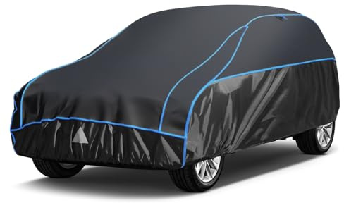 Holthly Hagelschutzplane Auto Autoabdeckung Wasserdicht, PKW Hagelschutzgarage, Abdeckplane für Hagel Regen Sonne Schutz, Hagelschutz vollgarage für SUV Jeep 4x4 (bis 460 cm)