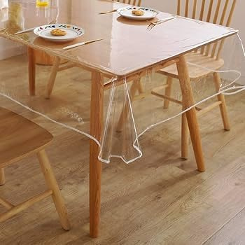 A2ZWORLD Transparent bordsduk Rektangulär PVC, Skyddande Plastic bordsduk Vattentät Lätt att rengöra (140 x 240 cm)