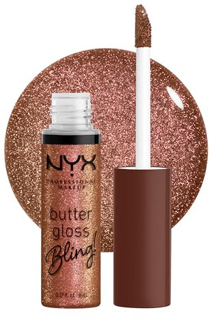 NYX PROFESSIONAL MAKEUP Butter Gloss Bling Lip Gloss, Non Sticky and Shiny Vegan Lip Makeup - Hustla