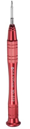 sourcing map Precision Y-Type Screwdriver 0.6x25mm Magnetic 3 Point Head Mini Pen Style Screw Driver with Non-Slip Handle for Eyeglasses Watch Laptop Electronic, Red