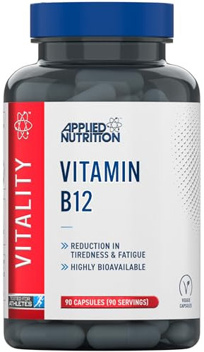 Vitamin B12 Tablets 1000mcg – High Strength Vegan B12 Supplement for Energy, Tiredness & Fatigue Reduction – Immune & Nervous System Support – Halal, Gluten-Free, GMP Certified – UK-Made (90 Tablets)