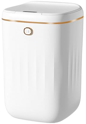 Tyenaza Poubelle de Salle de Bain sans, Poubelle Automatique 20L Capteur sans Facile à Nettoyer PP Poubelle électrique étanche pour Cuisine Salle de Bain (Le type de batterie nécessite 2 piles AA.)